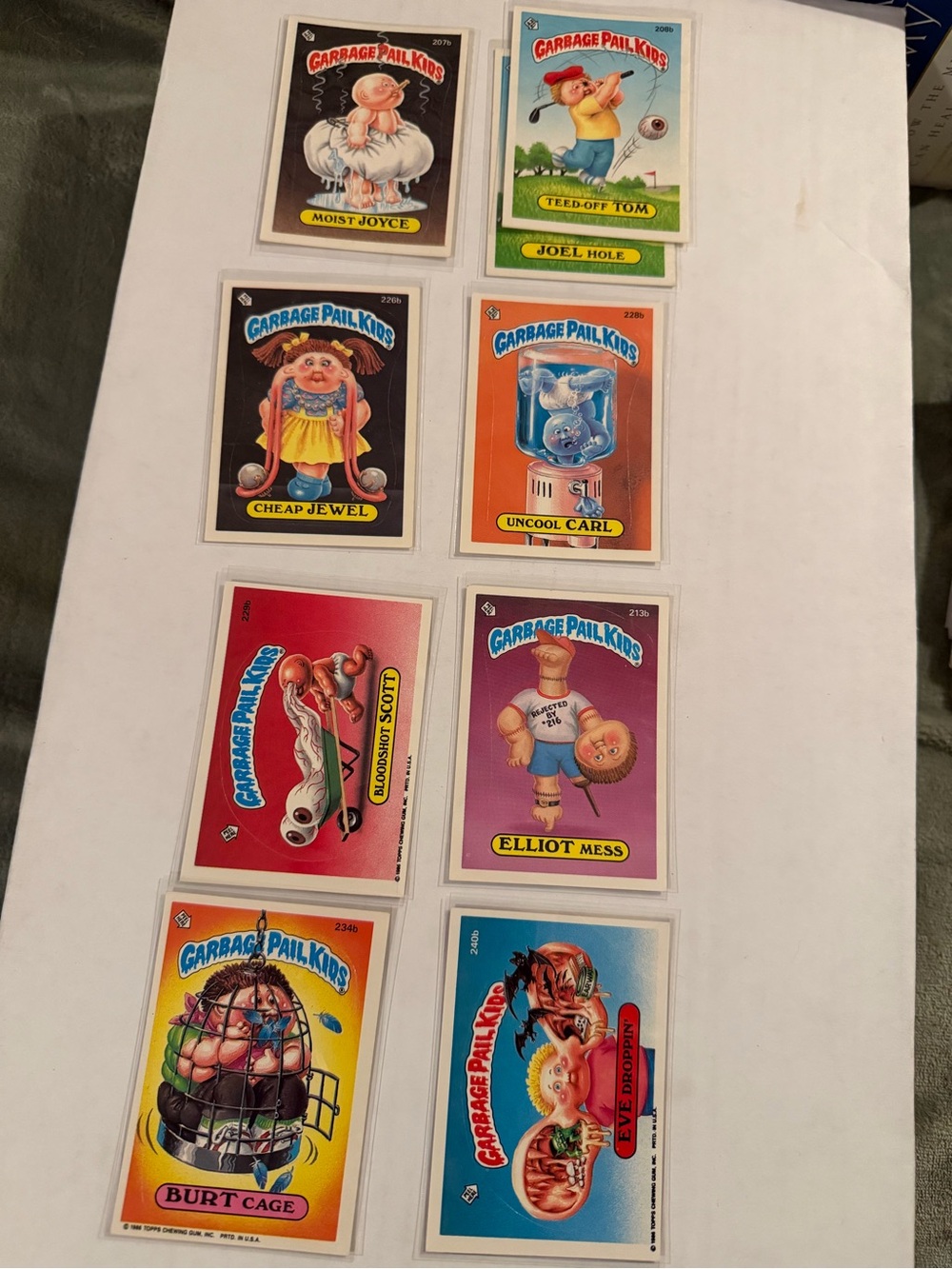 1986 Topps Garbage Pail Kids OS6 Lot of 9 Cards - Series 6
